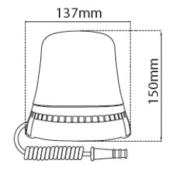 Girofar LED cu prindere magnetica 10-30V Girofar LED cu prindere magnetica 10-30V